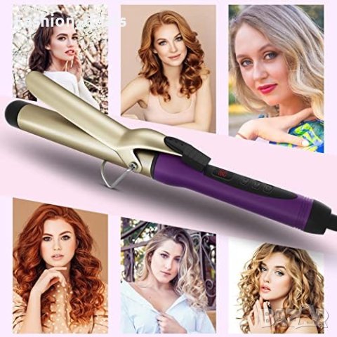 Нова маша керамично покритие оформяне на коса Прическа Къдрене Вълни, снимка 6 - Маши за коса - 41162872