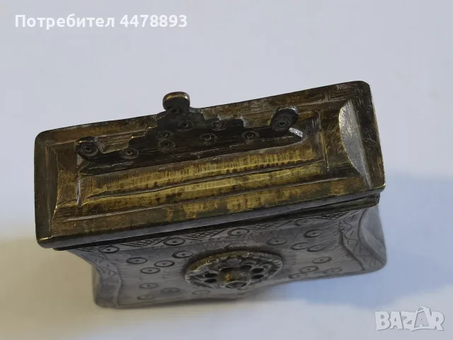 Автентичен фишеклък барутник паласка, снимка 6 - Антикварни и старинни предмети - 56255601
