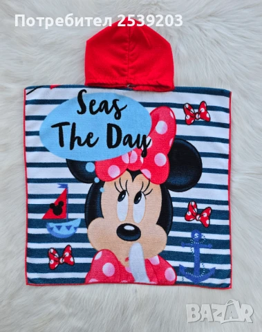 Детско пончо за плаж Мини Маус 3-6 години , снимка 6 - За банята - 50814890