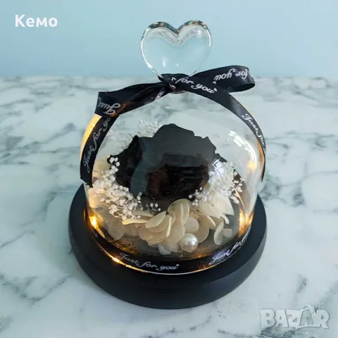 Истинска вечна роза в стъкленица – балсамирана и запазена за години, снимка 6 - Подаръци за жени - 49024633