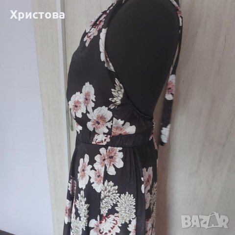 Ефирна дълга рокля на цветя с гол гръб - 45,00лв., снимка 8 - Рокли - 33972951