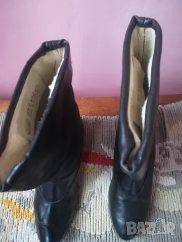 39номер!черни топли ботушки, снимка 3 - Дамски ботуши - 47970249