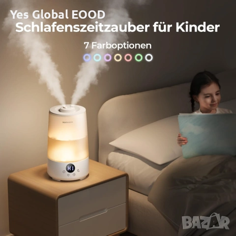 Homvana Овлажнител за въздух 3.6L 360° студена мъгла, снимка 2 - Овлажнители и пречистватели за въздух - 53735304