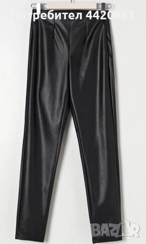 Кожен панталон на Зара, снимка 3 - Панталони - 52263250