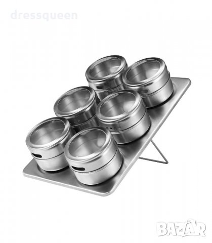 2971 Поставка за 6 магнитни бурканчета, снимка 3 - Аксесоари за кухня - 34258164