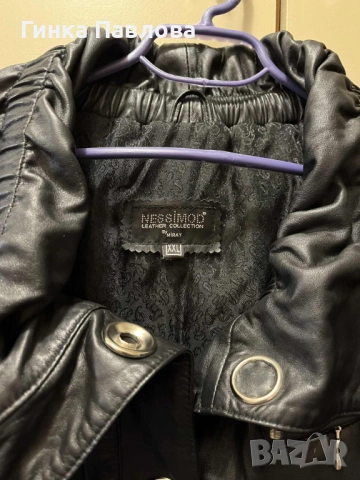 Дамско кожено яке Nessimod XXL, снимка 6 - Якета - 52209194