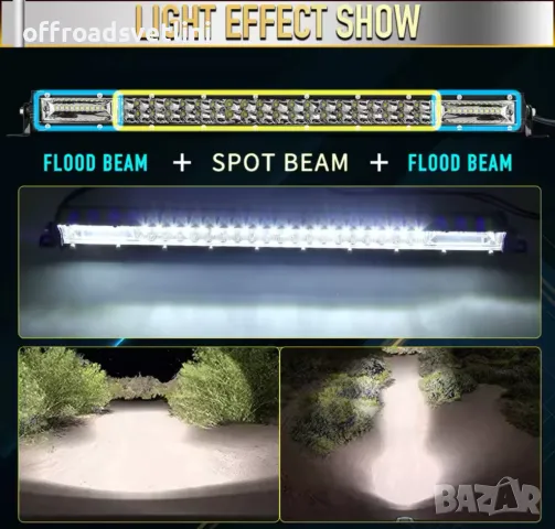 НОВ МОДЕЛ 2 Броя 34 cm 120W 12D ULTRASLIM LED BAR в комплект с кабели, снимка 6 - Аксесоари и консумативи - 49756204