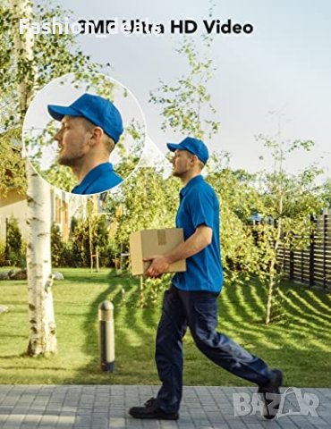 Нова Външна охранителна 2K камера домашно видеонаблюдение Охрана, снимка 2 - Комплекти за видеонаблюдение - 40365602