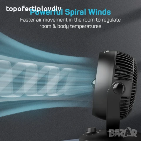 Вентилатор DR.PREPARE Air Circulator Fan,Гаранция, снимка 2 - Вентилатори - 50746929