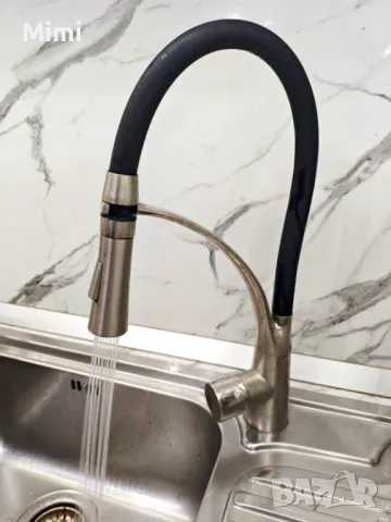 Кухненски смесител за кухня с чучур и 2 вида пръскане, снимка 2 - Други - 48177998