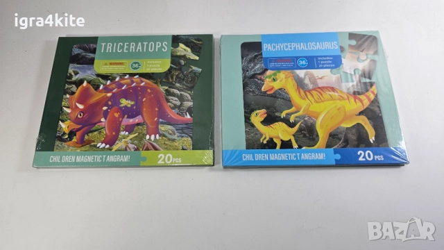 НАМАЛЕНА ЦЕНА! Шест модела магнитни пъзели с динозаври с магнитни корици, снимка 4 - Игри и пъзели - 36504789