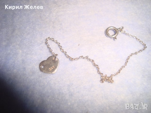 СРЕБЪРНО СЪРЧИЦЕ с НЕЖНА СРЕБЪРНА ВЕРИЖКА СРЕБРО 925 УКРАШЕНИЕ БИЖУ 25641, снимка 3 - Други - 35897641