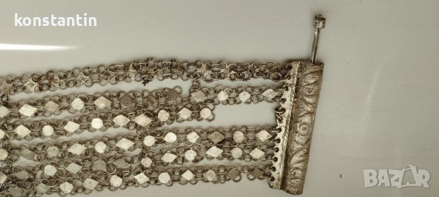 СРЕБЪРНА ГРИВНА/ЕТНОГРАФИЯ, снимка 3 - Антикварни и старинни предмети - 53619135