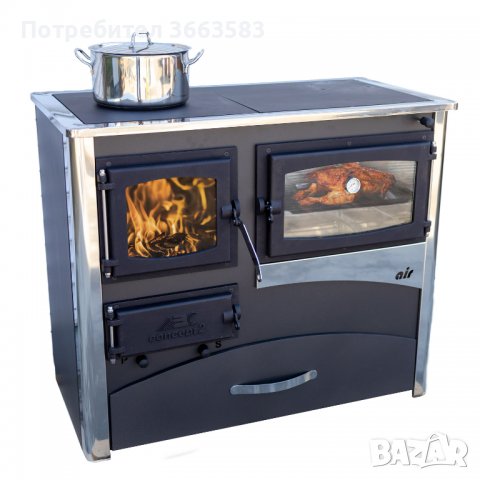 Готварска печка на дърва ABC Concept 2 Air 5 - 12 kW, ефективност 77,2%, десен димоотвод, снимка 4 - Други стоки за дома - 39914451