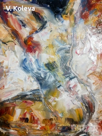 Авторска, абстрактна картина. Маслени бои, снимка 2 - Картини - 52811635