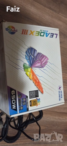 Захранване SuperFlower 650+ Gold ARGB, снимка 2 - Захранвания и кутии - 53277000