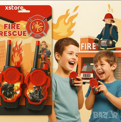 Детски уоки - токи комплект Fire Rescue, снимка 3 - Други - 52739572
