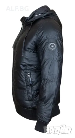 Мъжко зимно кожено яке – 3474 черно, снимка 4 - Якета - 47611791