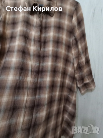 Памучна дълга риза , снимка 2 - Ризи - 52329018