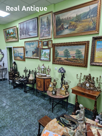 Уникална огромна антикварна авторска майсторска картина масло върху платно , снимка 10 - Картини - 44320939