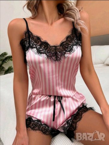 Секси сатенена пижама, снимка 2 - Пижами - 41790900