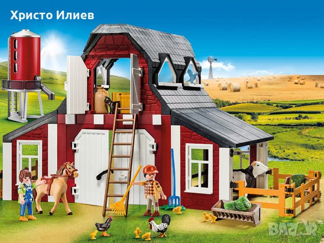 Playmobil 9315 Голяма Селска Ферма с Животни Плевня със Силоз, снимка 3 - Конструктори - 39500257