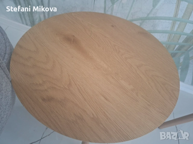 Кръгли дървени масички, снимка 2 - Маси - 53801850