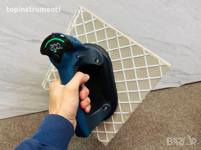 Акумулаторна вендуза за плочки и плоскости VSCE-1319, 195x130 мм, до 200 кг, LCD дисплей, куфар, снимка 12 - Други инструменти - 52557920