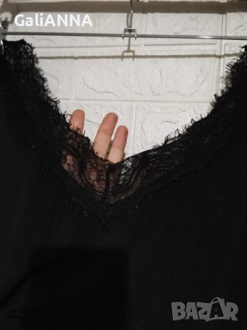 СТРАХОТНА БЛУЗА ЛИКРА И ДАНТЕЛА 2XL-3XL, снимка 4 - Туники - 40631575