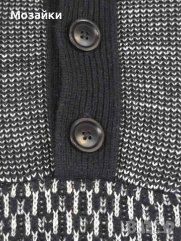 Мъжки пуловер BOSS Kerwino вълна и памук Black & White | MSRP €220 | Размер XL, снимка 6 - Пуловери - 53595829