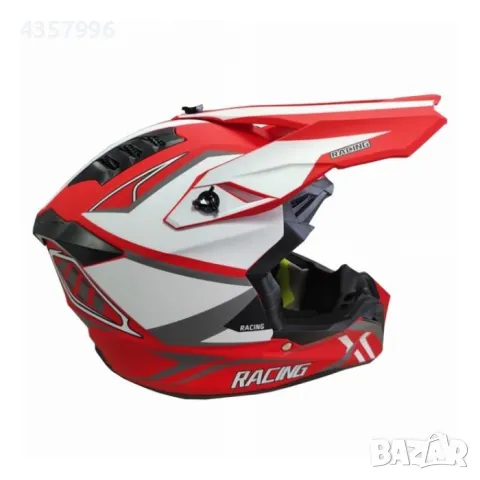 Кросова Каска, 127, L, Red/ White, снимка 1