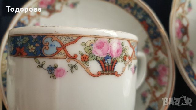 Порцеланов старинен сервиз за кафе, снимка 7 - Антикварни и старинни предмети - 36003491