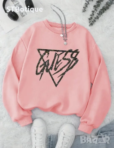 Дамска суитшърт със златни букви – стил и комфорт от STBoutique! Различни цветове!🌟, снимка 6 - Блузи с дълъг ръкав и пуловери - 52096951