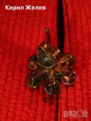 ПРЕКРАСНА СКЪПОЦЕННА СРЕБЪРНА ОБЕЦА СНЕЖИНКА СРЕБРО 925 с РАЗНОЦВЕТНИ ФАСЕТИРАНИ КАМЪНИ 27256, снимка 17 - Обеци - 39654136