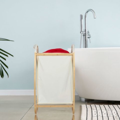 Стилен бамбуков кош за пране - чанта за пране 70 л , снимка 7 - Други - 42103242