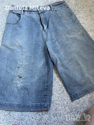 Къс дънков панталон