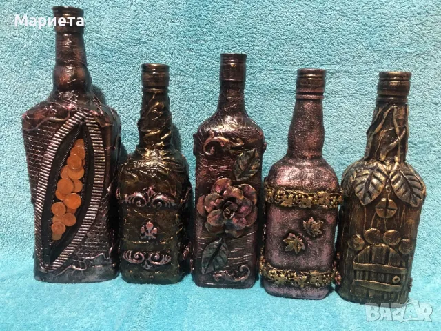 Декорирани бутилки, снимка 2 - Декорация за дома - 49032278