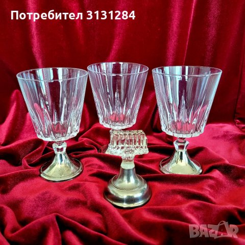 Антикварнини френски кристални чаши и печат Франция, снимка 1 - Други ценни предмети - 41642483