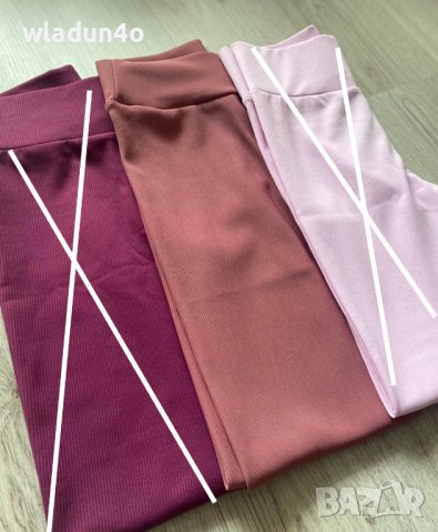 Рипсен клин ,цвят Пудра/тъмна пепел от роза-9е, снимка 3 - Клинове - 40485346