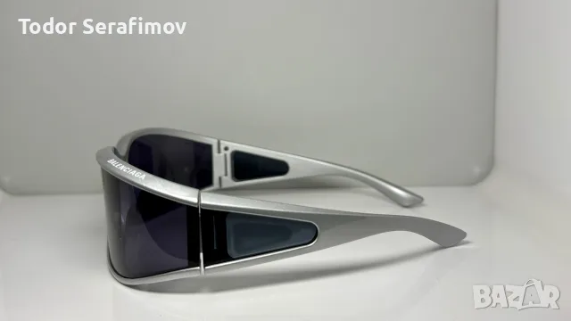 Слънчеви очила Balenciaga Swift / Void Wrap – Сребристи, снимка 2 - Слънчеви и диоптрични очила - 55788589