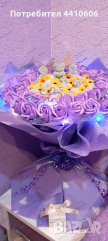 Ръчно изработен светещ ароматен букет , снимка 8 - Декорация за дома - 53658471
