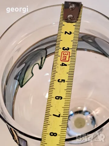 немска дизайнерска изрисувана чаша за вино Nagel, снимка 7 - Чаши - 49515850