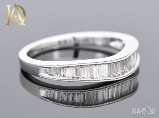 Нов Златен Пръстен с 1.10кт Естествени Диаманти , снимка 5 - Пръстени - 40173878