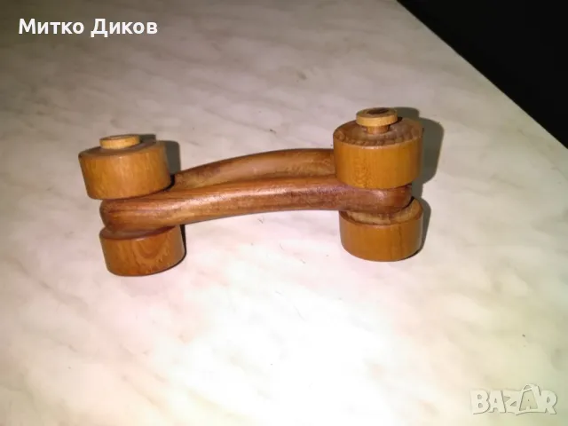 Дървен масажен валяк с дръжка , снимка 4 - Масажори - 49910693