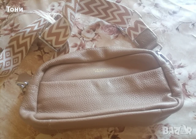 Нова Кожена Красива Дамска Чантичка , снимка 5 - Чанти - 50891717