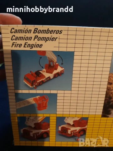 Пожарна  Fire  Engine Camion Pompier Пожарна Стълба Пожарен Кран Joal Compact Made In Spain 1.50 , снимка 2 - Колекции - 51008373