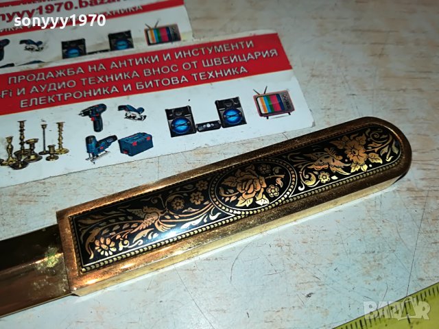 златен нож с красива дръжка от франция 1112221140, снимка 10 - Антикварни и старинни предмети - 38971859