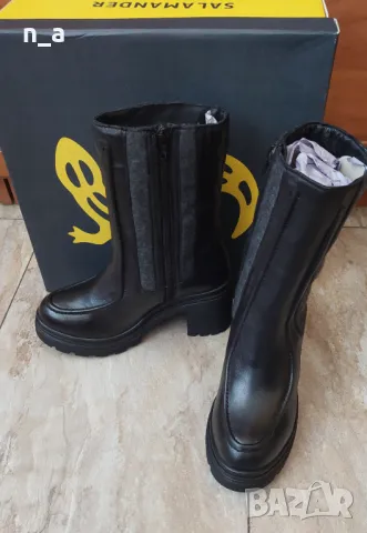 Боти Salamander 38 номер, естествена кожа, снимка 9 - Дамски боти - 49026327