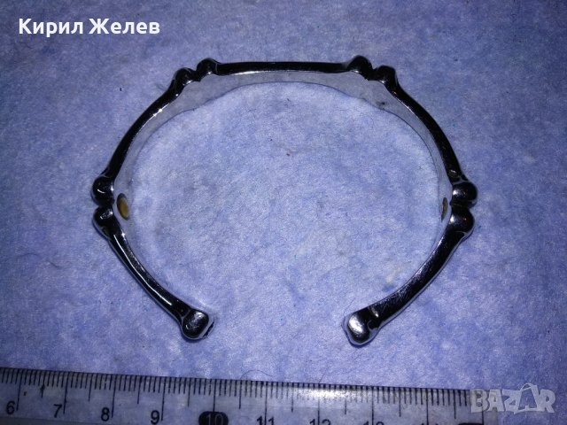 ДИЗАЙНЕРСКИ ВИНТИДЖ АРТ МОДЕЛ ГРИВНА ЛЕГИРАНА БЛАГОРОДНА НЕРЪЖДАЕМА СТОМАНА 38047, снимка 5 - Гривни - 40856304