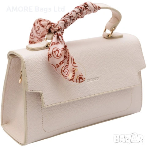 Ежедневна дамска чанта AMORE Celeste - Cream, снимка 3 - Чанти - 53584992